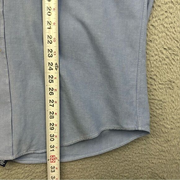 Vintage Chaps Ralph Lauren Shirt Mens Large Blue Cotton Button Business USA Made - Picture 10 of 13